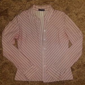 4/$20 | Fairweather Pink Striped Button Up Blouse